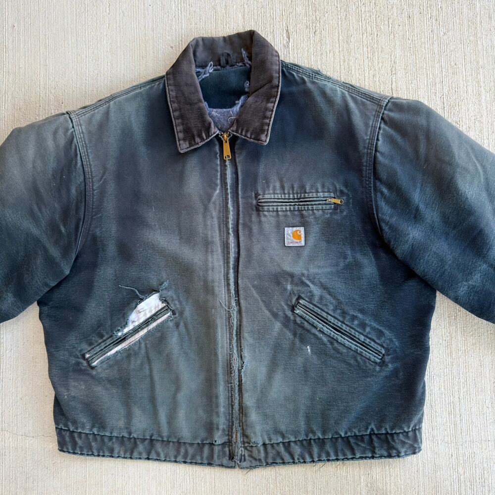 Carhartt faded black detroit work wear jacket - Picture 2 of 9